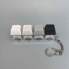 多色機械鍵盤手指玩具鑰匙圈組，柔軟透明觸感壓力緩解玩具，便攜式焦慮緩解指尖玩具，適合ADHD，背包鑰匙圈配件，適合青少年、成人、遊戲玩家，開學、辦公室、旅行、生日、聖誕禮物 - 彩色 - 查看 31