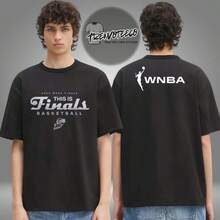 WNBA Finals 2025 "This Is Finals" Camiseta de Baloncesto Unisex de Doble Cara - Negro - Ver 1