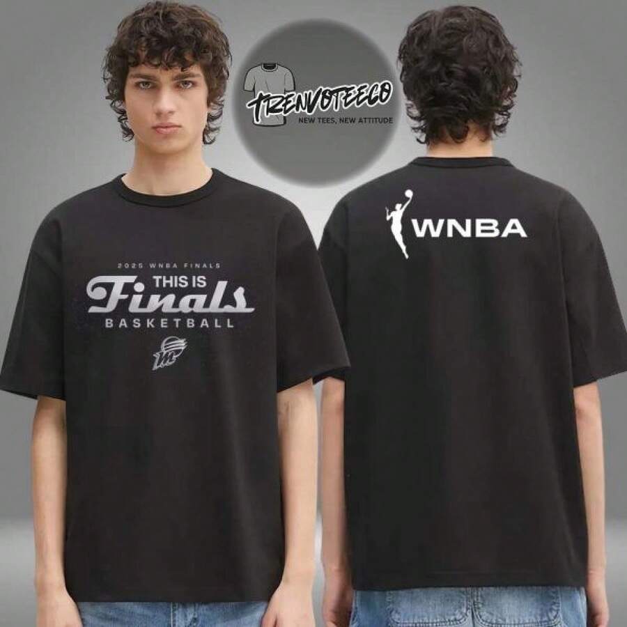 WNBA Finals 2025 "This Is Finals" Camiseta de Baloncesto Unisex de Doble Cara - Negro - Ver 1