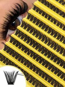 200 Clusters 80D False Eyelashes, European And American Style, 3D Bold Makeup, D Curl, 10-16mm Mixed Length, Cluster False Eyelashes, Fluffy And Curly Eyelashes Popular Style, Freely Stackable To Create Deep And Enlarged Eyes, DIY Saves Makeup Time, Suitable For Beginners, Reusable, Suitable For Photography, Travel, Holidays, Parties, Excellent Holiday Gift For Best Friends And Girlfriends. - DD - View 6