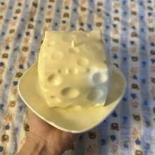 Cheese Jumbo Cube Stress Ball Big Cheese Shapeable Squeeze Ball Non-Bounce Fidget Toy ASMR Sensory Anti-Stress Gift - 1PC - 查看 4