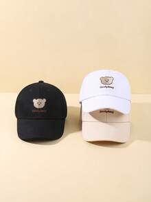 3pcs/Set Baby Spring/Autumn Cute Animal Head Print Baseball Caps, Suitable For Outdoor Sun Protection, Casual And Daily Party - Multicolor - View 5