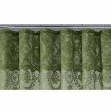 NOIR Gothic Vintage Shower Curtain With Valance For Goth Bathroom Decor - Sage - View 4