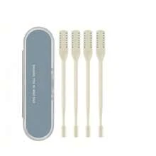 [12-Pack]Double-Sided Nose Hair Trimmer Set + Soft Cleaner | Stainless Steel & ABS | Pastel Colors (Deep Green, Sky Blue) | 360° Rotation, Battery-Free | Travel-Friendly For Men/Women - Nose Hair Knife - View 22