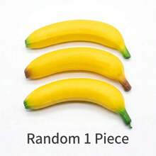 Simulation Banana Squishy Toy, Soft Realistic Fake Fruit Squeeze Fidget Toy, Stress Relief Decompression Toy, Cute Novelty Hand Toy For Kids - 彩色 - 查看 10
