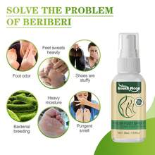 Spray desodorante para pies de 30 ml, elimina el olor de los zapatos y los pies sudorosos, desodorante natural para zapatos y pies. - 1 - Ver 9