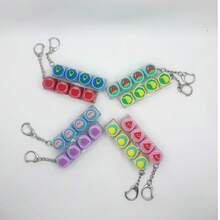 Fidget Toy Keychain - Multi-Key Press Pendant, Portable Keyboard Clicker, For Focus And Relaxation, Stress Relief Desk Toy, Ideal Gift For Adults - Color - View 6
