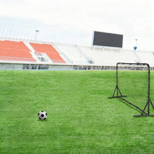 Soccer Rebound Trainer, 6x4FT Iron Soccer Training Equipment, Sports Football Rebounder Wall, Double-Sided Rebounding Net, Easy Assembly, Perfect For Backyard Practicing, Solo Training, Passing