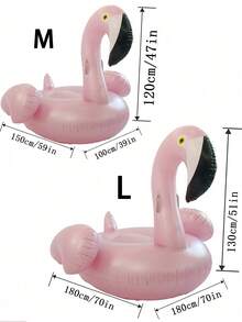 火烈鳥造型充氣水上遊樂設施，夏季充氣水上遊樂設施，多尺寸漂浮泳池躺椅，成人尺寸，特大號水上躺椅，泳池漂浮床，家庭水上派對拍照道具，適合夏季度假與派對 - 粉色 - 查看 2