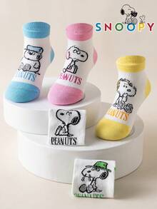 1/5/10 Paar authentische Snoopy Sockenmuster Kinder Kurzsocken, gestreiftes Polka Dot buntes minimalistisches Muster Dopamin Farbschema Welpenmuster Lässig Sport Kurzsocken, süßes Cartoon Muster einzigartiges Snoopy Socken Jungen Mädchen Sommersocken, geruchshemmend schweißabsorbierend vielseitig Sport Crew Socken Cartoon Muster - Verschiedenfarbig - Übersicht 9
