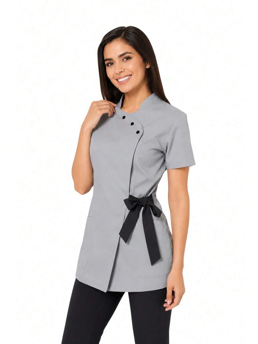 Scrub Tops - Grey - View 1
