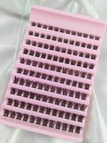 120pcs D Curl Soft & Natural Mink Hair False Eyelashes DIY Eyelash Extension Clusters Individual Fake Eyelashes For Travel, Festivals, Parties, Dateings - D - View 7