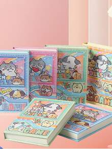 1pc Mini Pocket Notebook With Cute Pets And Gashapon Machine Print, Blank Portable Notepad, Incentive Prize Stationery, 80 Sheets Blank Inner Pages For Free Writing And Recording, Daily Long-Term Use - Note Book - View 6