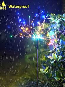 太陽能花園煙花燈,戶外防水 60/150/240/360 LED 燈串,8 種模式 DIY 景觀燈,太陽能蒲公英插地燈,適用於草坪、露台、節日、假期、派對、露營、街道、院子、聖誕裝飾 - 煙火燈 - 查看 6