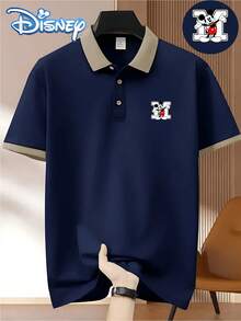 This Polo Shirt Features A Disney Mickey Mouse 'M' Logo Printed On The Chest. Made From Polyester, It Combines A Stylish Business-Casual Look With Breathability And Quick-Drying Properties. It Is Perfect For Both Casual Occasions And Outdoor Activities Such As Golf. Suitable For Both Men And Women, It Makes An Ideal Gift For Your Husband Or A Friend.Disney T Shirt - Xanh hải quân 9069 - Xem 1