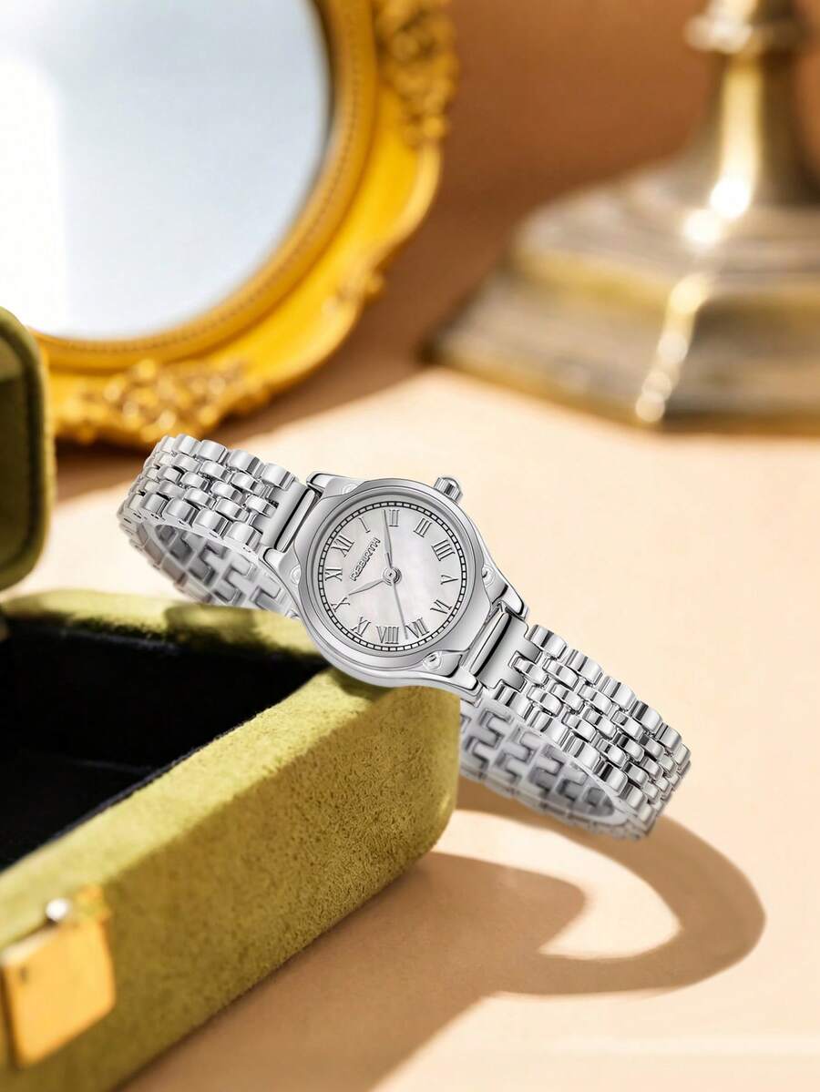 1pc Women's Exquisite Small Elegant Versatile Quartz Watch Suitable For Daily Wear - Silver - View 1