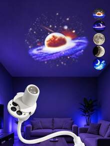Proyector de luz nocturna de galaxia y cielo estrellado, parche de proyección portátil, luz nocturna LED ajustable 360°, adecuado para dormitorio, techo del hogar, decoración de coche, regalo - Proyector - Ver 1