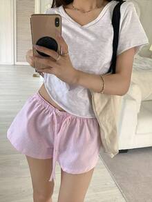 Women Shorts - Pink - View 2