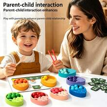 Wooden Dinosaur Egg Math Arithmetic Board Set, Bead Counting & Color Matching Number Sense Toy With Tweezers & Spoon, Montessori Early Learning Math Manipulative, Fine Motor & Hand-Eye Coordination Educational Game, Perfect Birthday Gift - Multicolor - View 4