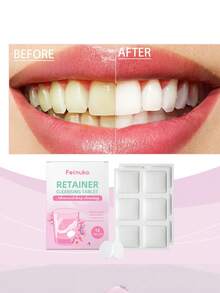 Denture Cleaning Effervescent Tablets Deep Clean Denture Corners Impurities Keep Fresh Clean Comfortable Wear - Solid State - View 2