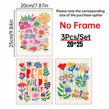 1/3PCS Canvas Wall Art Posters For Room Home Decor Optional Frame Room Decor Room Decoration Stuff Bedroom Decor Baby RoomDecorationGirlyBedroom Decor - Multicolor - View 17