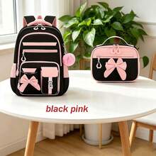 2pcs Bowknot Back To School Essential Large Capacity Backpack With Matching Tote Bag, For Daily Outings And Short Trips - Sets - View 13
