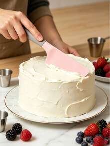 Kuas dan Spatula Minyak Silikon, Spatula Krim Merah Muda, Set Pengikis Kue, Pengikis Krim, Digunakan untuk Menghaluskan Kue, Alat Dekorasi Kue, Musim Kembali ke Sekolah - MultiWarna - View 3