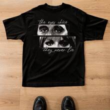 T-shirt grafica con citazione del film "The Eyes Chico They Never Lie" - Unisex - nero - Visualizzare 1