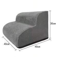 2/3/4/5 Degraus para Animais de Estimação, Antiderrapante e Durável, Removível e Lavável para Sofá/Cama, Adequado para Cães/Gatos Feridos, Idosos e Animais de Estimação com Dor nas Articulações, Produto Mais Vendido - Cinza Claro - Visão 14
