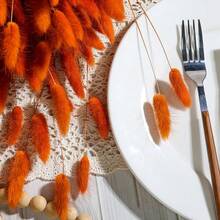 Decoración de hierba de junco artificial, decoración floral de junco de 17 pulgadas, hierba de junco alta a granel, planta artificial de cola de conejo, decoración de boda bohemia - Naranja - Ver 11
