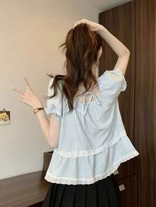 Women Blouses & Shirts - Baby Blue - View 9