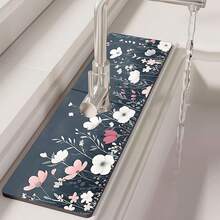 1 pieza Protector de salpicaduras de grifo con forma de flor de goma, alfombrilla anti-salpicaduras para grifo de baño, protector de barro, almohadilla de grifo a prueba de humedad y antideslizante, accesorio para encimera de cocina. Protege tu encimera de cocina. - Multicolor - Ver 6