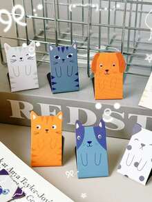Cartoon Animal Magnetic Bookmarks, Creative Comic Magnetic Bookmarks, Exquisite Cute Student Stationery Gifts, Book Decoration Clips, Reading Marker Index Textbook Page Clips, Back To School Essentials - Multi Colors - View 7