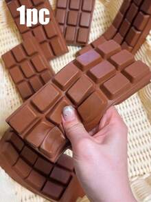 2/1pc Slow Rebound Chocolate-Shaped Squeeze Toy - A Realistic Food-Themed Sensory Stress Reliever For Adults. Made Of Thermoplastic Rubber, This Cute Chocolate Figurine Is Perfect For Collection. It Can Serve As Birthday Party Favors - Multicolor - View 8