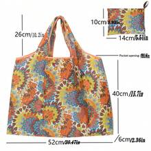 Soft Cute Cartoon Animal Print Large Capacity Palm-Sized Foldable Shopping Bag, Waterproof And Durable, Suitable For Grocery/Shopping/Travel, Exquisite Appearance, Reusable - A - View 3