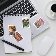 Paquete de 36 pegatinas de Candy Land caprichosas | Gráficos de arte de aldea miniatura linda y sueño pastel | Vinilo para diarios, scrapbooking y decoración de útiles escolares - Rectángulo - Ver 8