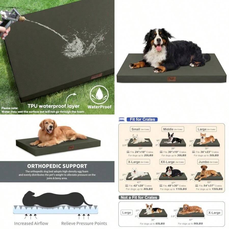 Pet Bed & Crate Mat - XXL 47x29x3.5 - View 1