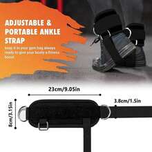 1pc Adjustable Knee Band Compatible With Resistance Bands, Comfortable Thick Knee Band For Fitness Training, Knee Band For Belts, Leg Band For Resistance Bands - Black - View 3