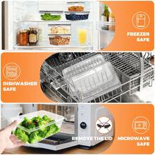 GHQ 50PC Food Preservation Box, Refrigerator Storage Box, Easy To Fix Lid Preservation Box - Airtight Plastic Container For Food, Suitable For Food Storage Rooms, Outdoor Picnics, Kitchen Storage, With Label Pens 25/24/12/6 Boxes+25/24/12/6Lids+Label - Black, Style a - View 4