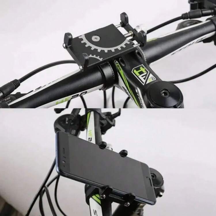 Giá đỡ điện thoại xe đạp đa năng gắn tay lái, giá treo GPS kim loại cho xe đạp MTB, xe máy, kẹp chống trượt gắn ghi đông - Nhiều màu - Xem 4