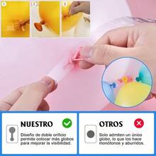 26 Pcs Cinta para Globos, Cinta para Arco de Globos, 2 Cintas Decorativas de 5M+ 20 Flores, Pegamento sin Residuos, Decoracin Fiestas, Bodas, Cumpleaos y Eventos Especiales - Varios colores - Ver 3