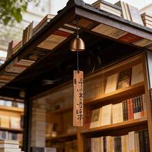日式風鈴，附「平安與喜悅」吊牌的黃銅鈴，禪意花園裝飾，適用於居家、露台、陽台、冥想室，獨特的喬遷禮物 - 彩色 - 查看 6