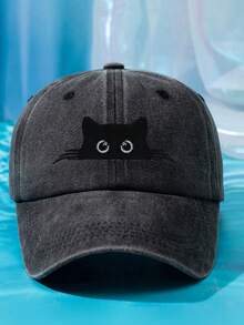 1 buah Topi Baseball Wanita Motif Kucing Bordir Personalisasi Pelindung Matahari Lembut Cocok untuk Semua Musim Ukuran Dapat Disesuaikan Warna Polos Gaya Retro Jalanan Warna-warni Cocok untuk Pemakaian Sehari-hari dan Sebagai Hadiah - B - View 19