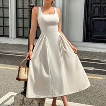 Women Long Dresses - Marrón - 查看 6