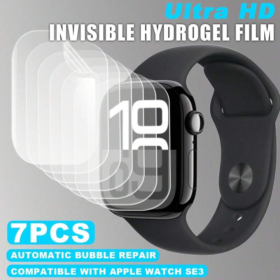 BOLLYMORE 7片裝水凝膠螢幕保護膜,適用於Apple Watch,自癒防刮TPU材質,高清晰透明,無刮痕、無氣泡,相容 Series 38/40/42/41/44/45/46/49 - 7PCS Hydrogel - 查看 1