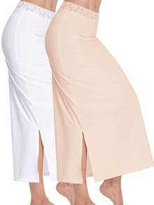 Half Slip Underskirt - Anti Static, Smooth & Comfortable - For Women - For Under Dresses & Skirts - Suitable For Everyday Wear - 彩色 - 查看 1