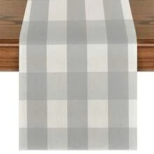 Table Runner, Adds Warmth And Natural Decor To Home, Modern Living Room Placemat Tablecloth, Dry Cleanable And Washable, Suitable For Entryway, Family Gatherings, Coffee Table, Living Room - Matte Light Gray - View 28