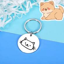 Smooth Pet Tag Collar Accessory, Finely Polished Stainless Steel Pendant Dog Tag, Rounded Smooth Edges, Gentle Fit For Pet Skin And Fur, Suitable For Various Cute Pets - Multicolor - View 5
