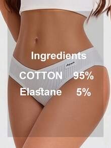 8Pcs/Set Tangas Para Mujer Women's Cotton Thongs Panties Comfortable Underwear Breathable Lingerie - 彩色 - 查看 4