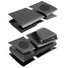 1 Set PS 5 Slim Disc Version Console Cooling Ventilation Face Shell, ABS Protective Panel, Suitable For PlayStation 5 Slim Disc Version, PS 5 Slim Accessory Panel Cover, Black - View 7